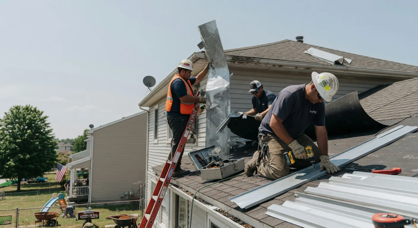 Storm Damage Metal Roof Repair in Reedsville, OH
